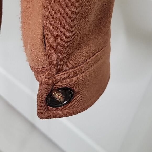 Blue Blush Brown Fleece Oversized Jacket Size Medium - Picture 6 of 9